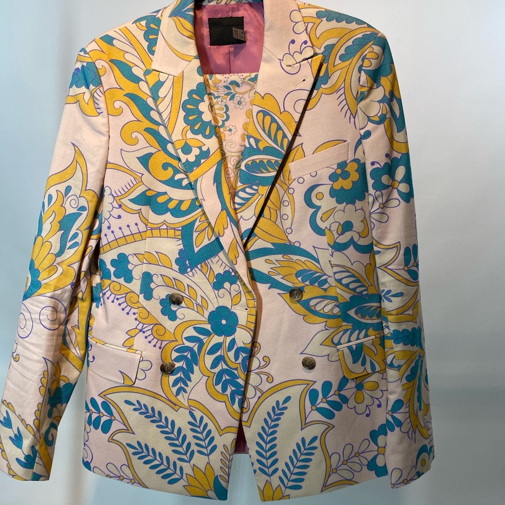 ASOS Pink Paisley Suit